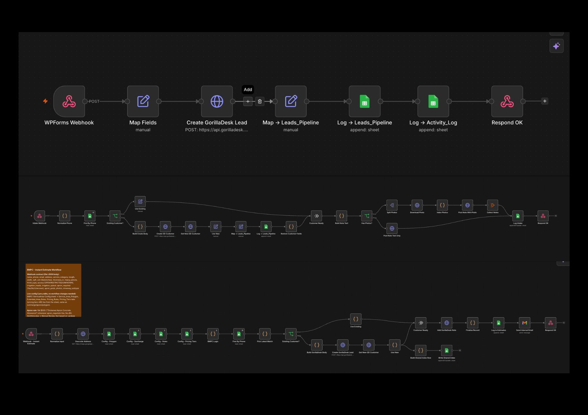 Automated Lead Intake & Estimating System workflow preview